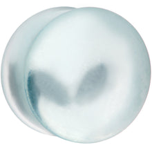 Load image into Gallery viewer, 7/8 White Matte Glass Alien Head Double Flare Plug Set