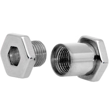Load image into Gallery viewer, 2G Geometric Hexagon Screw Fit Tunnel Plug Set