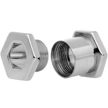 Load image into Gallery viewer, 0G Geometric Hexagon Screw Fit Tunnel Plug Set