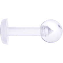 Load image into Gallery viewer, 14G 1/4 Clear Flexible Bioplast Labret Monroe Retainer