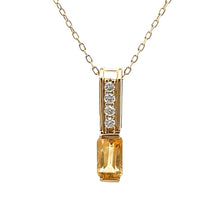 Load image into Gallery viewer, .06ct Citrine Diamond Fashion Pendants 10KT Yellow Gold