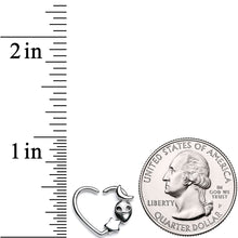 Load image into Gallery viewer, 16G 3/8 Alien Among The Stars Left Heart Closure Ring