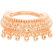 Load image into Gallery viewer, 16G 3/8 Rose Gold Tone Debutante Fashion Hinged Septum Ring