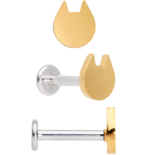 Load image into Gallery viewer, 16G 5/16 Multicolor Internally Threaded Cat Labret Set of 4