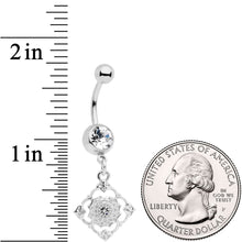 Load image into Gallery viewer, Clear Gem Art Deco Antique Style Elegance Dangle Belly Ring