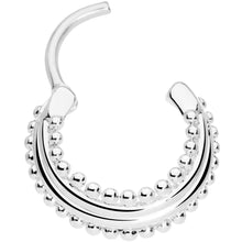 Load image into Gallery viewer, 16G 3/8 Delicate Dots Hinged Septum Ring