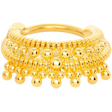 Load image into Gallery viewer, 16G 3/8 Gold Tone Debutante Fashion Hinged Septum Ring