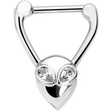 Load image into Gallery viewer, 16G 3/8 Clear Gem Alien Septum Clicker