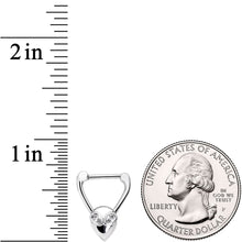 Load image into Gallery viewer, 16G 3/8 Clear Gem Alien Septum Clicker