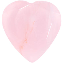 Load image into Gallery viewer, Rose Flower Quartz Stone Faceted Heart Single Flare Plug Set 6mm to 25mm
