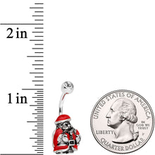 Load image into Gallery viewer, Clear Gem Christmastime Little Santa Claus Belly Ring