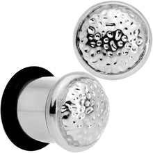 Load image into Gallery viewer, Hammered Finish Single Flare Plug Set 6mm to 16mm Sizes