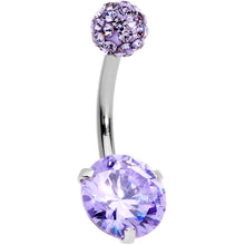 Load image into Gallery viewer, Purple Gem Days of Disco Belly Ring