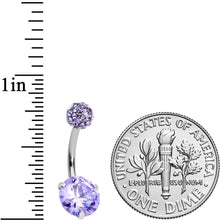 Load image into Gallery viewer, Purple Gem Days of Disco Belly Ring