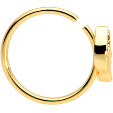 Load image into Gallery viewer, 20G 5/16 Gold Tone Little Leaf Seamless Circular Ring