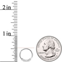 Load image into Gallery viewer, 16G 3/8 Clear CZ Gem Quartet Hinged Segment Ring