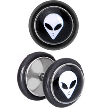 Load image into Gallery viewer, Black White Outer Space Alien Cheater Plug