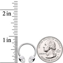 Load image into Gallery viewer, 14G 13mm Outer Space Aliens Horseshoe Nipple Ring Set