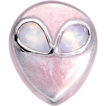 Load image into Gallery viewer, 16G 1/4 White Synthetic Opal Alien Tragus Cartilage Earring