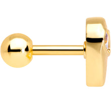 Load image into Gallery viewer, 16G 1/4 Clear Gem Gold Tone Space Alien Cartilage Tragus Earring