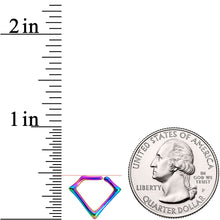Load image into Gallery viewer, 16G 5/16 Rainbow Rhombus Closure Ring