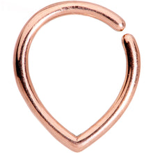 Load image into Gallery viewer, 16G 3/8 Rose Gold Tone Teardrop Closure Ring