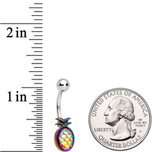 Load image into Gallery viewer, Rainbow Iridescent Dreamy Delicious Pineapple Belly Ring