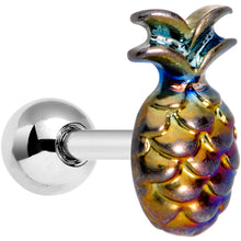 Load image into Gallery viewer, 16G 1/4 Iridescent Pineapple Cartilage Tragus Earring