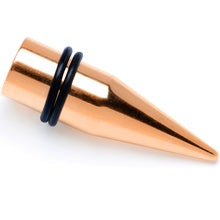Load image into Gallery viewer, Rose Gold Tone PVD Straight Plug and Taper Set Sizes 5mm to 10mm