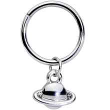 Load image into Gallery viewer, 16G 3/8 Ringed Planet Saturn Dangle Hinged Segment Ring