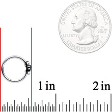 Load image into Gallery viewer, 16G 3/8 Moon Cradling Sun Hinged Segment Ring