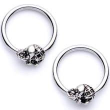 Load image into Gallery viewer, 14G 5/8 Elephant BCR Captive Nipple Ring Set