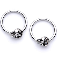 Load image into Gallery viewer, 14G 5/8 Elephant BCR Captive Nipple Ring Set