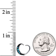 Load image into Gallery viewer, 16G 3/8 Blue Gem Open Right Heart Closure Ring