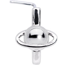 Load image into Gallery viewer, 20G Ring of Saturn Faux Hoop L Shaped Nose Ring