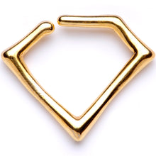 Load image into Gallery viewer, 16G 5/16 Gold Tone Geometric Rhombus Closure Ring
