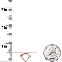Load image into Gallery viewer, 16G 5/16 Rose Gold Tone Geometric Rhombus Closure Ring
