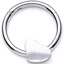 Load image into Gallery viewer, 16G 3/8 I Heart My Piercings Hinged Segment Ring