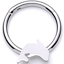 Load image into Gallery viewer, 16G 3/8 Leaping Dolphin Hinged Segment Ring