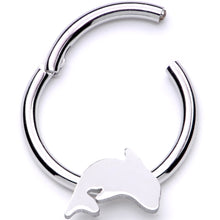 Load image into Gallery viewer, 16G 3/8 Leaping Dolphin Hinged Segment Ring