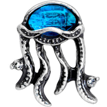 Load image into Gallery viewer, 16G 1/4 Aqua Gem Jaunty Jellyfish Cartilage Tragus Earring
