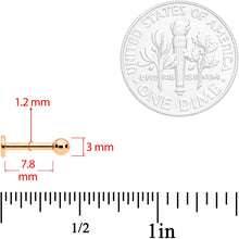 Load image into Gallery viewer, 16G Clear Gem Rose Gold Tone Internally Threaded Rose Labret Set
