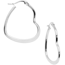 Load image into Gallery viewer, 30mm Stainless Steel Heart Hoop Earrings