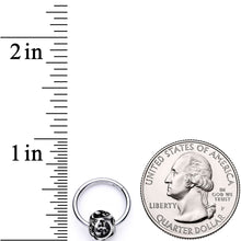 Load image into Gallery viewer, 16G 3/8 Abstract Pattern Bead Hinged Segment Ring