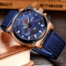 Load image into Gallery viewer, Men's Waterproof Modern Watch With Leather Belts, Stainless Steel Case Excellent Look Perfect Gift