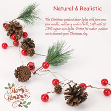 Load image into Gallery viewer, 6.5Ft. 20 LED Christmas Garland with Lights