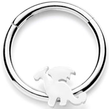 Load image into Gallery viewer, 16G 3/8 Fantasy Dragon Hinged Segment Ring