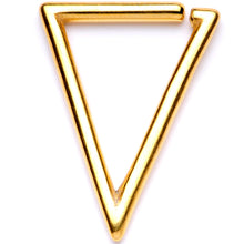Load image into Gallery viewer, 16G 5/16 Gold Tone Triangle Closure Ring