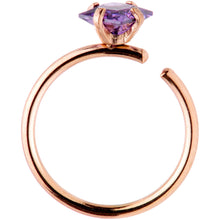 Load image into Gallery viewer, 20G 5/16 Pastel Gem Rose Gold Tone Nose Hoop Set of 6