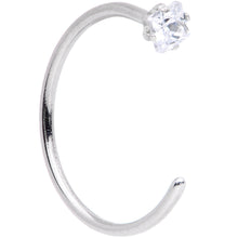 Load image into Gallery viewer, 20G Clear Gem Rhombus Multiple Size Nose Hoop Set of 5